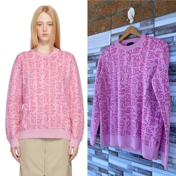 Marc Jacobs Pink Heaven By Marc Jacobs Scribblez Sweater XS - Picture 2 of 16